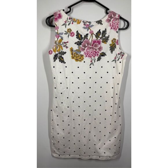 JOULES Great Britain White Floral & Polka Dot Dress Size 8 - Picture 8 of 9